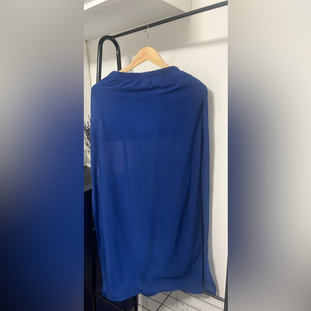 Elegant Blue Sheer Skirt